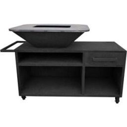 Purline Barbacoa grande con mueble y plancha acero
