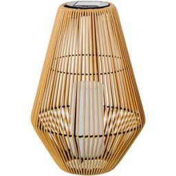 Fijalo Lampara solar 46cm sobremesa/p ie hierro/pp y pe con vela led