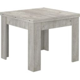 Whous Mesa extensible para 6-8 personas 90/180 cm efecto madera cemento