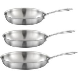 Cuisinox Lote de 3 sartenes de 24-28-32 cm acero inoxidable acero