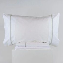 Casa da Laura Sábanas 100% algodón 180 hilos vibo gris cama 150/160 2 almohadas 50