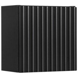 Petits meubles Armario de pared 1 puerta paneles laminados y mdf negro