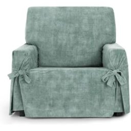 Eysa Funda sillón antimanchas con lazos agua marina 80 - 120cm