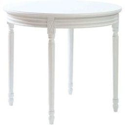 Nordlys Mesa de comedor redonda para 4 personas en madera de pino blanco