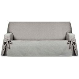 Eysa Funda de sofá hidrófugo 2 plazas con lazos beige-gris 120-170 cm