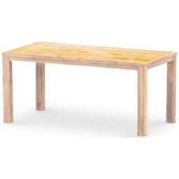Defora Home Mesa comedor rectangular madera y cerámica 167x87x76 mostaza