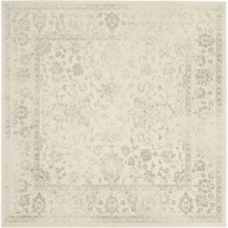 Safavieh Alfombra vintage de polipropileno blanco/verde, 235 x 235 cm