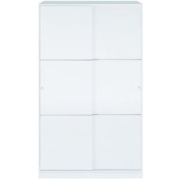 Usinestreet Armario 2 puertas correderas blanco brillante h200 cm