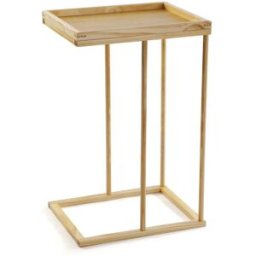 Versa Home Mesa auxiliar en madera aglomerada dorado