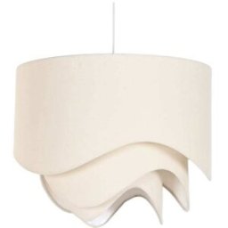 NIYLO Lámpara de techo ondas de poliéster beige 49x49x40 cm