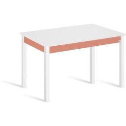 Portus Mesa cocina extensible 120(180)x80 cm salmón pata blanco