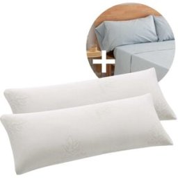 DONEGAL COLLECTIONS Pack ahorro 2 almohadas viscoelástica aloe vera + 2 fundas azul 180cm