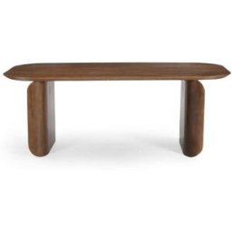 Drawer Mesa de comedor para 8 personas de madera oscura maciza