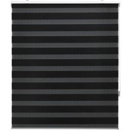 Purline Estor enrollable negro noche y día sujeción pared o techo 180X250
