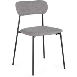 Bizzotto Juego 2 sillas gris oscuro