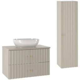 Petits meubles Conjunto de muebles con lavabo paneles laminados y de mdf cachemira
