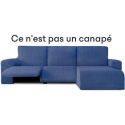 Eysa Funda de sofá chaise relax derecha brazo corto azul 250 - 360 cm