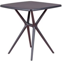 Nest dream Mesa de plástico cuadrada perfecta para exteriores, negro
