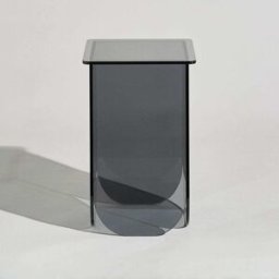 Maisons du Monde Mesa auxiliar de vidrio gris