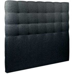 Sommeil de Plomb Cabecero acolchado de 160 cm - tejido rizado negra