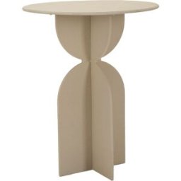Mauro Ferretti Mesa de centro de metal color crema cm ø 45x58
