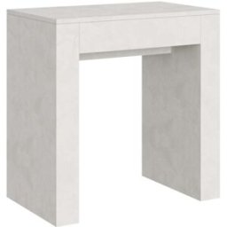 Itamoby Consola extensible 78x47/299 cm efecto madera blanco espatulado