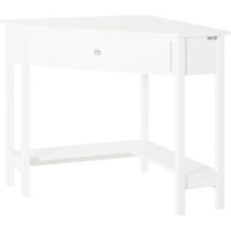 SoBuy Mesa de escritorio con un cajón madera blanco
