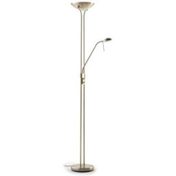 ELS BANYS Lámpara de pie LED oro viejo 180 cm con lector