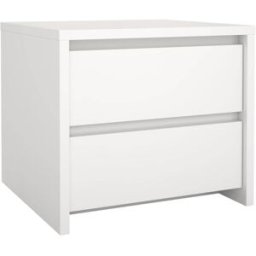 WellHome Mesita de noche júcar en madera color blanco