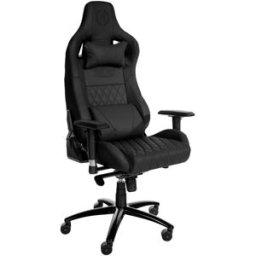 CLP Silla de oficina giratoria regulable en cuero auténtico negro