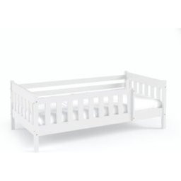 AKL FURNITURE Cama infantil pino blanco 80x190