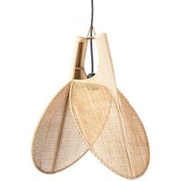 Fijalo Lampara techo mimbre natural 60x60x40 cm