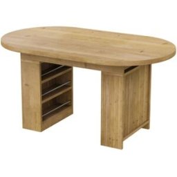Urban Meuble Mesa de comedor extensible efecto roble con almacenamiento 150-200cm