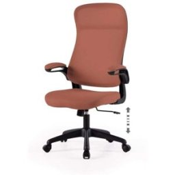 Koketto Home Silla de oficina con brazos abatibles en color terracota