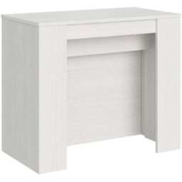Itamoby Consola extensible 90x48/296 cm efecto madera fresno blanco