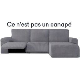 Eysa Funda de sofá chaise relax derecha brazo corto gris 250 - 360 cm