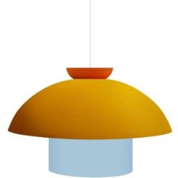 Tosel Suspensión metal multicolor pantalla amarillo