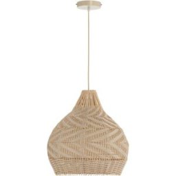 ELS BANYS Lámpara de Techo Mimbre PVC Natural Ø40 cm E27