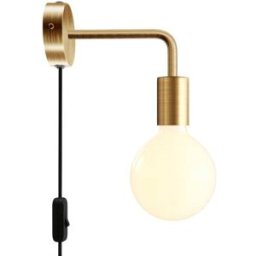 Creative Aplique de pared con extensión curva de metal color bronce