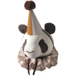 Sevira Kids Decoración de pared infantil de lino panda beige
