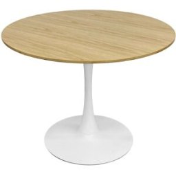 Oviala Mesa de comedor redonda para 4 personas d100 cm madera