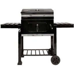 Patton Barbacoa de carbón de acero esmaltado negro 55 cm