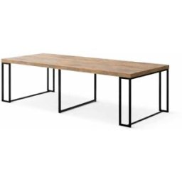 Concept Usine Mesa extensible para 10-12 personas con efecto madera 300 cm