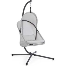 Bizzotto Silla colgante acero cojines grises