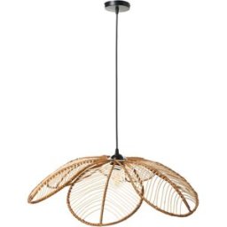 Beliani Lámpara colgante ratán natural