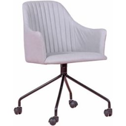 Nest dream Silla de oficina tapizada en tela vintage, gris claro