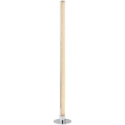 Lindby Lámpara de pie led de plástico plateado