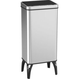 Homcom Cubo de basura 35.5x26x83.5 cm plata