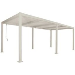 sweeek Pérgola bioclimática 3x6m de aluminio y acero con lamas orientables,