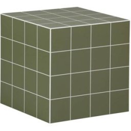 sweeek Mesa de centro o auxiliar cúbica efecto azulejos de cemento, 40cm,
